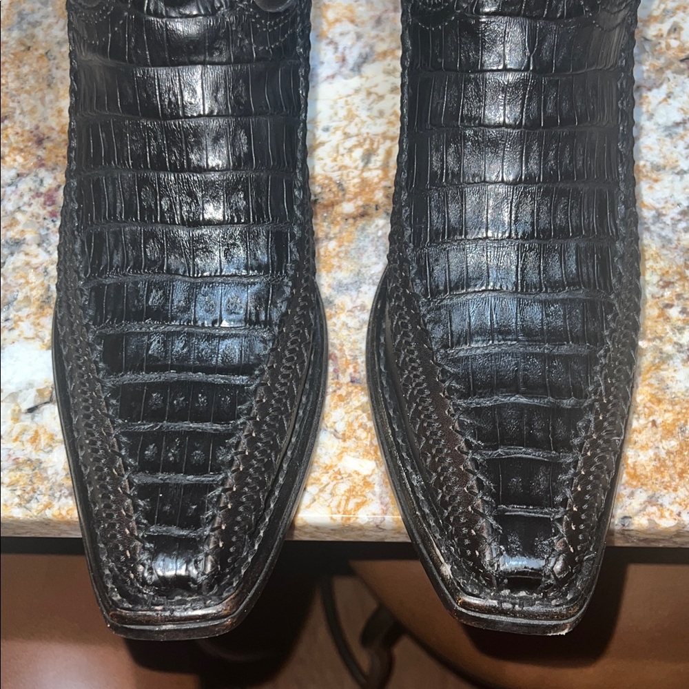 Cuadra Black Caiman Men's Cowboy Boots Worn Once. - Picture 5 of 11